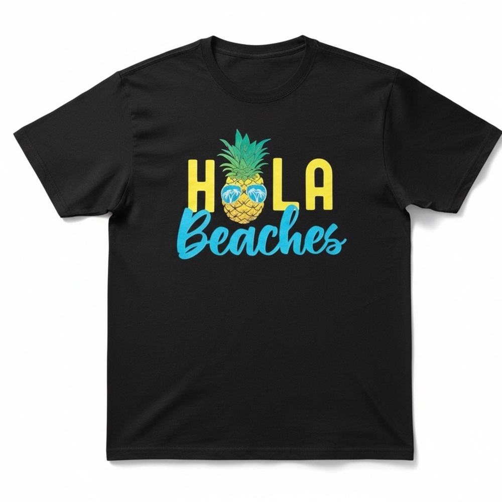 Hola Beaches Graphic T Shirt Women’s XL Summer Beach Tee Cruise Resort